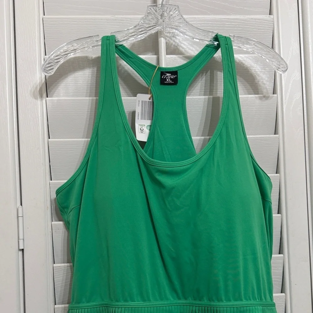 Green Women's Premium Athleisure Dress One Piece, Sz. XL